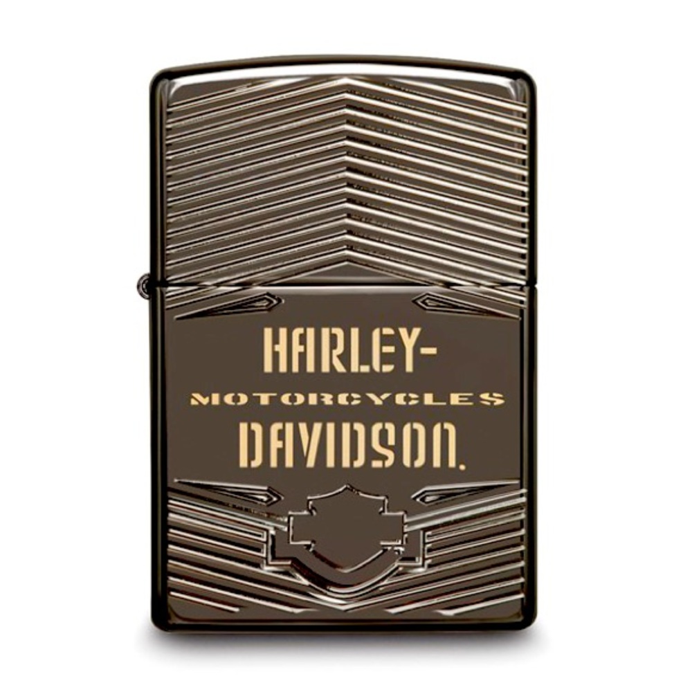Harley Motorcycle Black Zippo Lighter